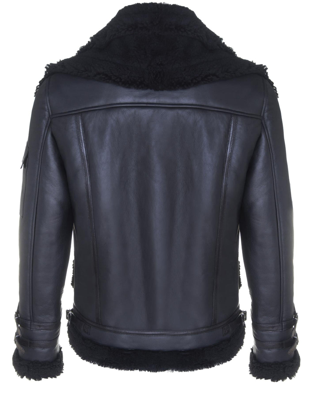 Mens Retro Biker Sheepskin Jacket-Avignon