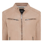 Men's Modern Classic Leather Quilted Biker Jacket - Derry