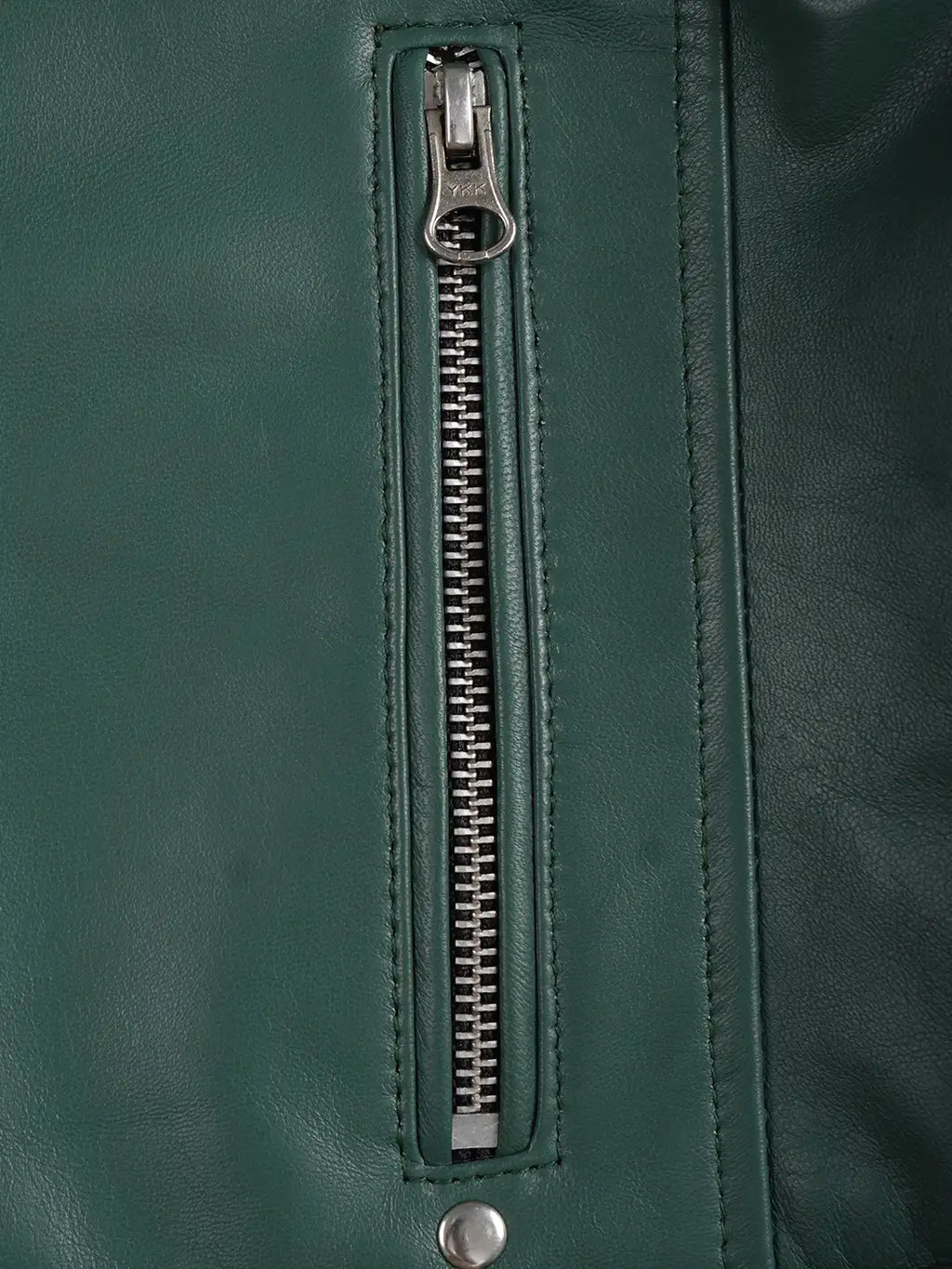 Austin Women Cafe Racer Style Green Leather Jacket