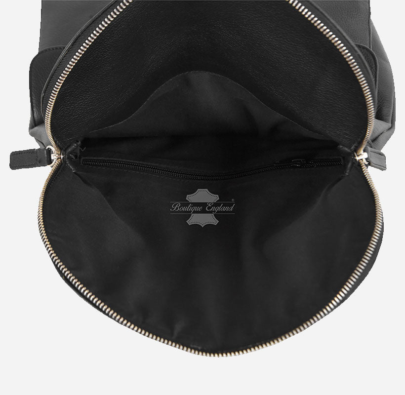 Women's Leather Backpack Leather Rucksack Black