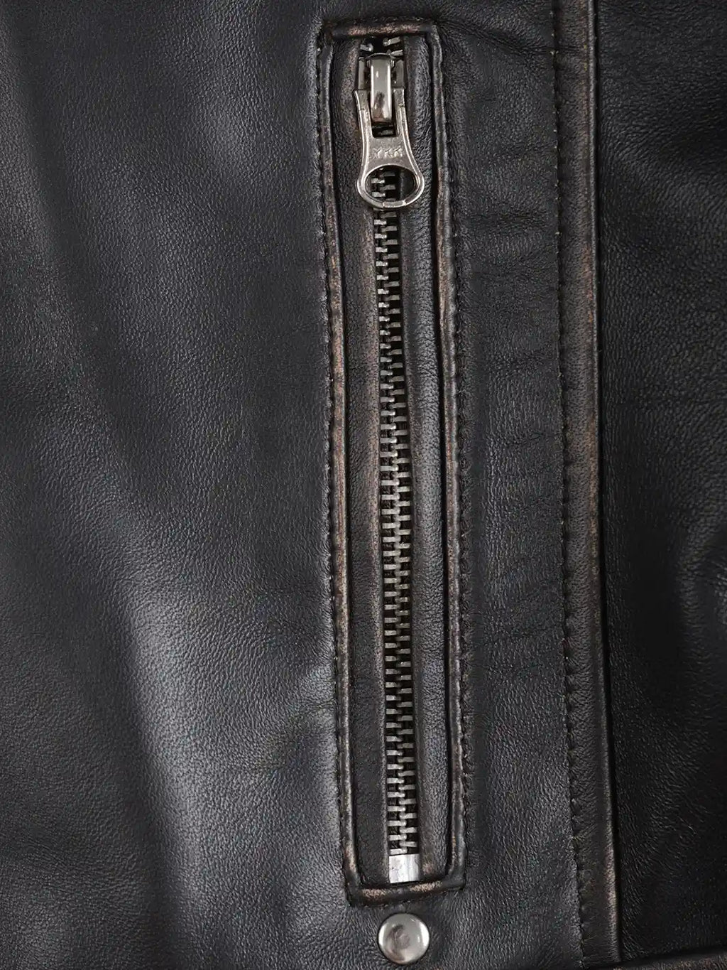 Women's Dark Brown Biker Style Leather Jacket