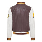 Mens Baseball Leather Letterman Bomber Jacket - Ashwood