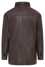 Mens Soft Italian Leather Parka Coat-Winnipeg