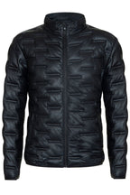 Men's Puffer Quilted Bomber Leather Jacket - Recife
