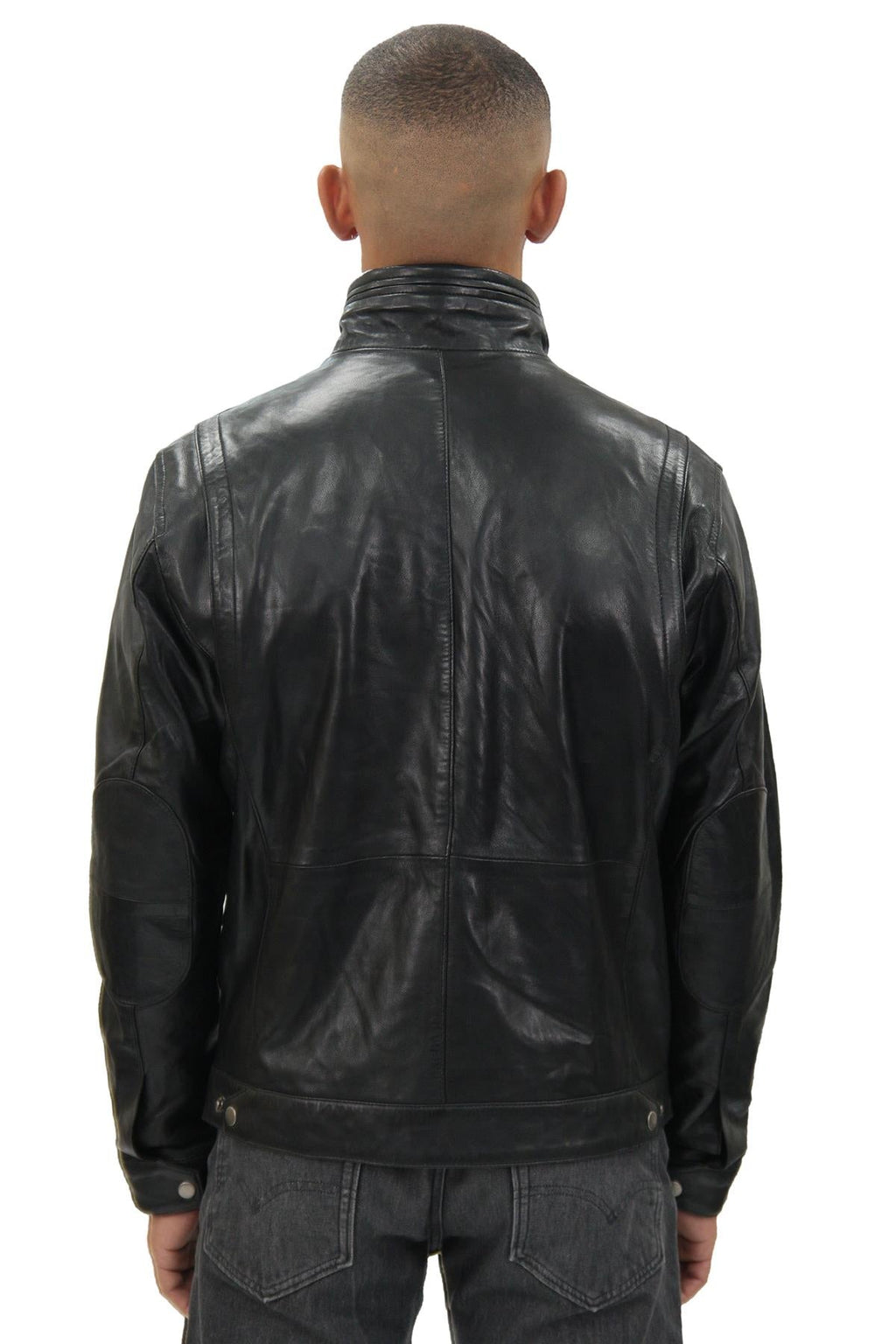 Mens Classic Leather Biker Jacket-Caracas
