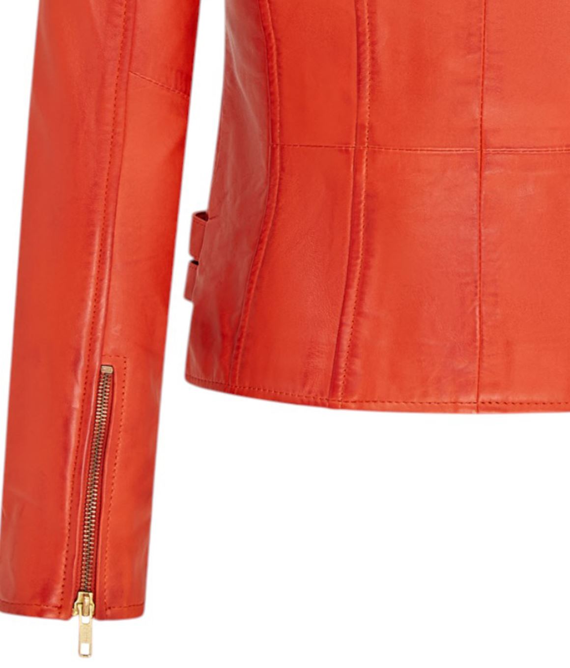 Womens Leather Vintage Brando Biker Jacket-Orlando