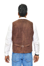 Mens Classic Goat Suede Leather Waistcoat-Norwich