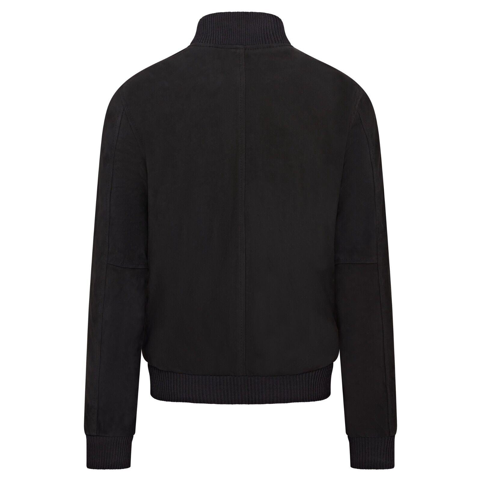 Mens Soft Goat Suede MA-1 Varsity Bomber Jacket  - Dalian