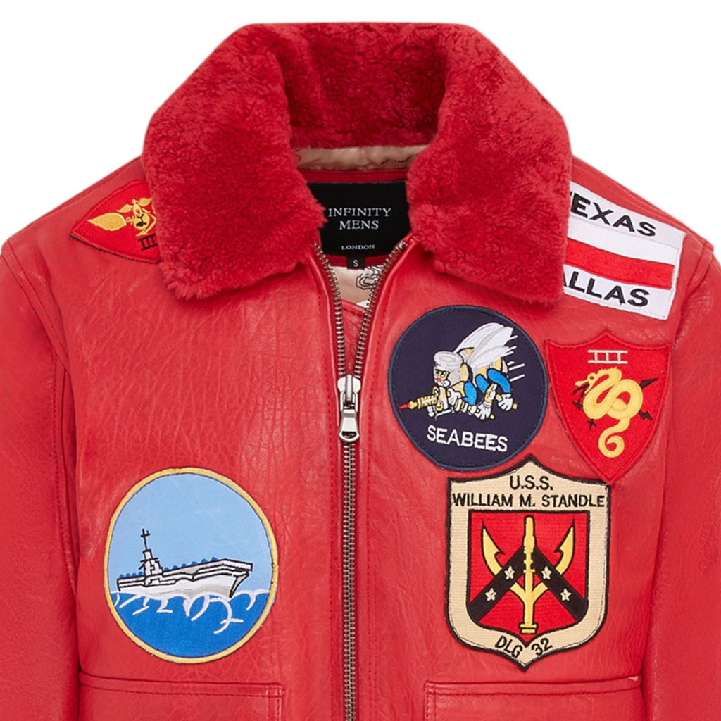 Mens Top Gun A2 Leather Bomber Jacket-San Diego