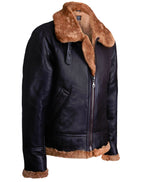 Mens B3 Aviator Real Sheepskin Leather Flying Jacket-Oxford