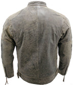 Mens Racing Leather Biker Jacket-Portland