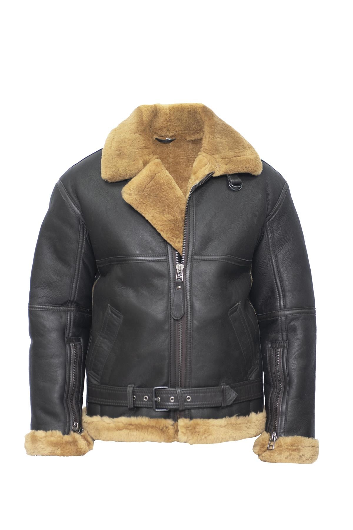 Mens RAF Sheepskin Leather Aviator Jacket-Colchester