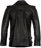 Mens Cowhide Leather Peacoat-Leiden