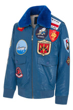 Mens Top Gun A2 Leather Bomber Jacket-San Diego