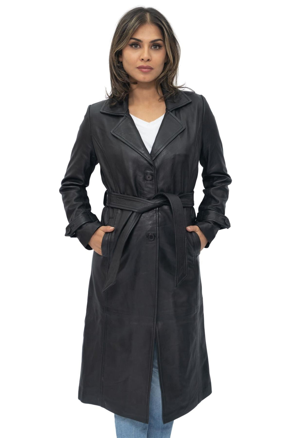 Womens Full Length Trench Coat-Alhambra
