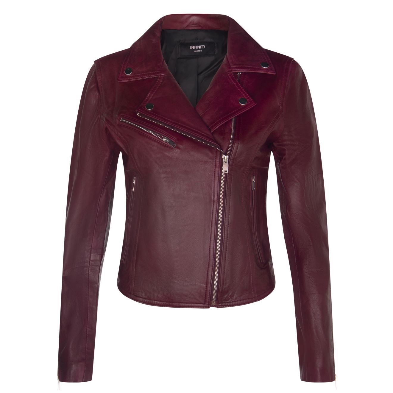 Womens Classic Leather Brando Biker Jacket-Loughton