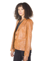 Womens Leather Blazer Jacket-Seregno