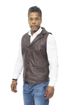 Mens Smart Classic Leather Waistcoat-Bristol