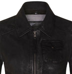 Womens Leather MA-1 Varsity Jacket-Ann Arbor