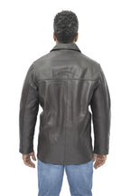 Mens Cowhide Leather Box Jacket-Mendoza