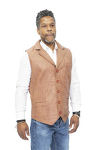 Mens Smart Classic Leather Waistcoat-Bristol