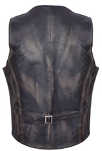 Mens Leather Waistcoat Formal Traditional Gilet Vest