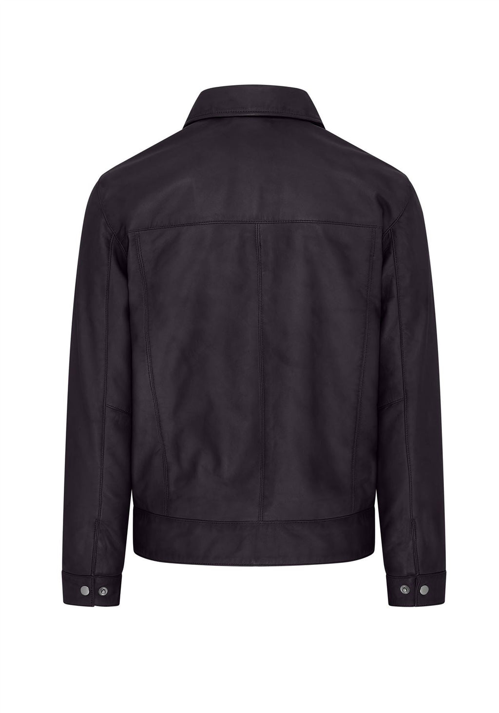 Mens Retro Classic Leather Harrington Biker Jacket - Drammen