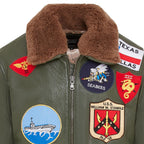 Mens Top Gun A2 Leather Bomber Jacket-San Diego