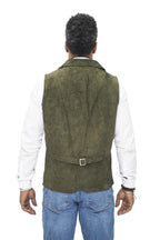 Mens Classic Smooth Goat Suede Leather Waistcoat-Exeter
