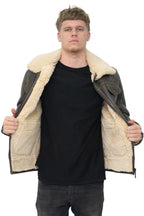Mens Sheepskin Classic Safari Jacket-Arezzo