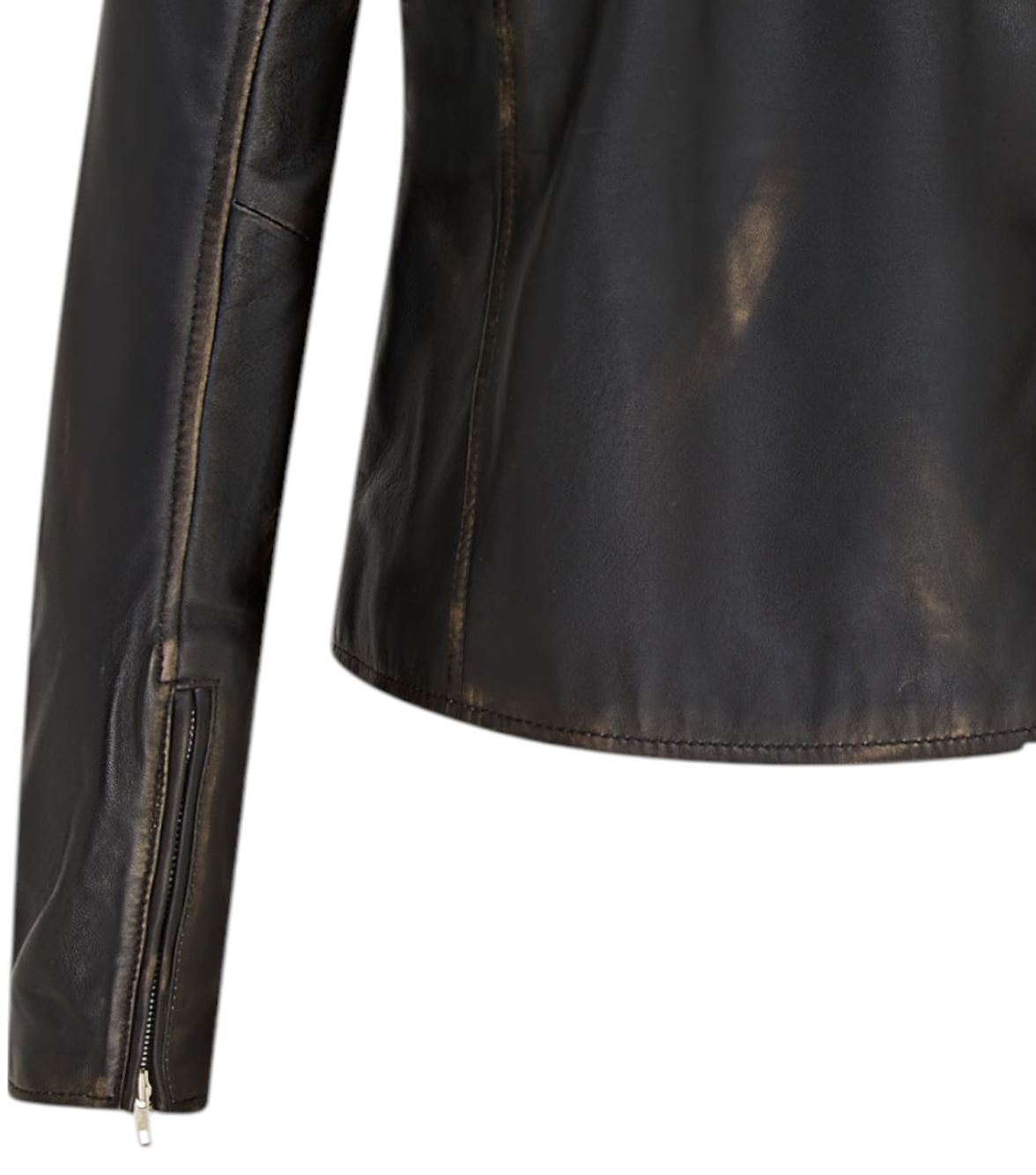 Women's Classic Brando Biker Leather Jacket - Broome