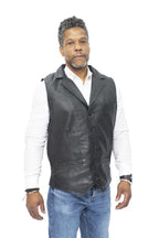 Mens Smart Classic Leather Waistcoat-Bristol