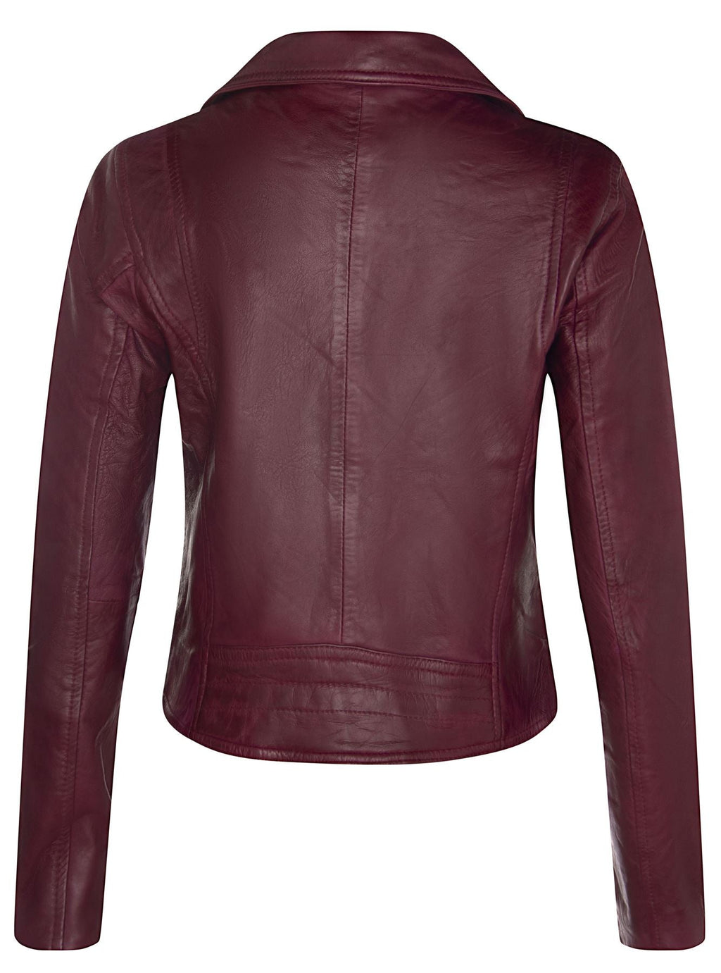 Womens Classic Leather Brando Biker Jacket-Loughton