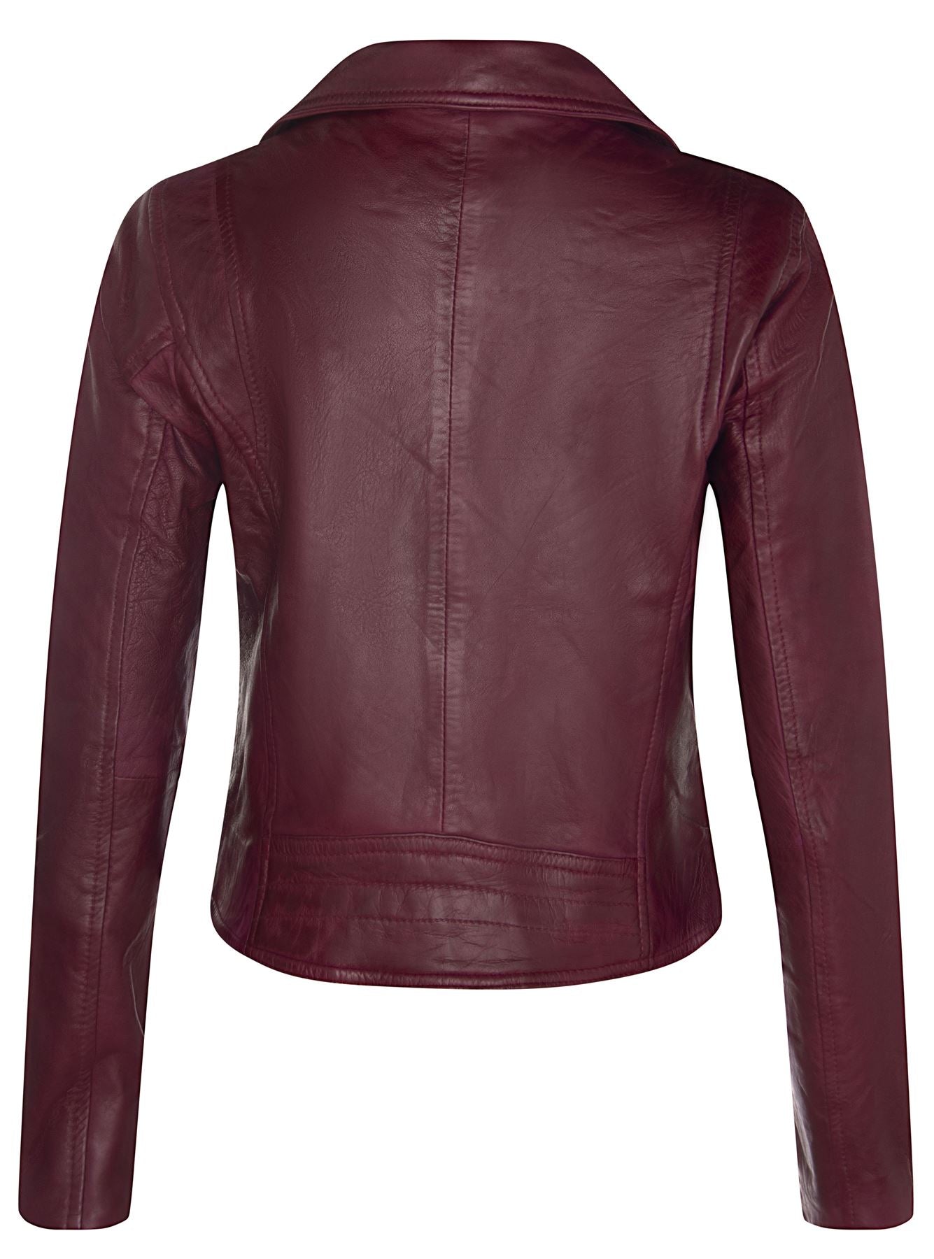 Womens Classic Leather Brando Biker Jacket-Loughton