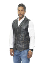 Mens Smart Classic Leather Waistcoat-Bristol