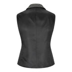 Womens Tweed 1920s Herringbone Grey Waistcoat