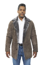 Mens Sheepskin Classic Car Coat-Avondale