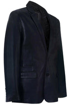Mens Jacket Leather Blazer Soft Italian Fitted Vintage Coat