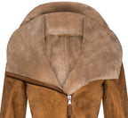 Womens Merino Sheepskin Hooded Coat-Antioch
