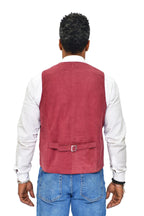 Mens Classic Goat Suede Leather Waistcoat-Norwich