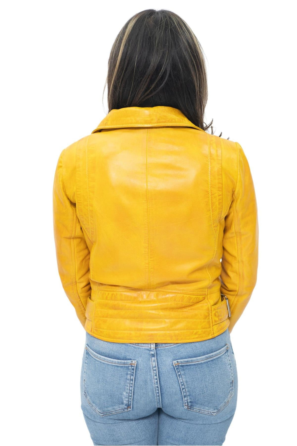 Womens Leather Biker Jacket-Stockholm