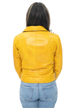 Womens Leather Biker Jacket-Stockholm