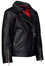 Kids Jackets Designer's Girls 100% Leather Jacket Zip Up Biker Coats (1-13Years)