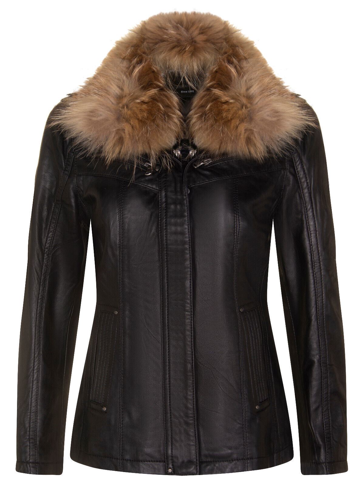 Womens Leather Parker Jacket-Arvada