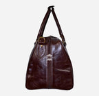 Unisex Leather Holdall Weekend Bag