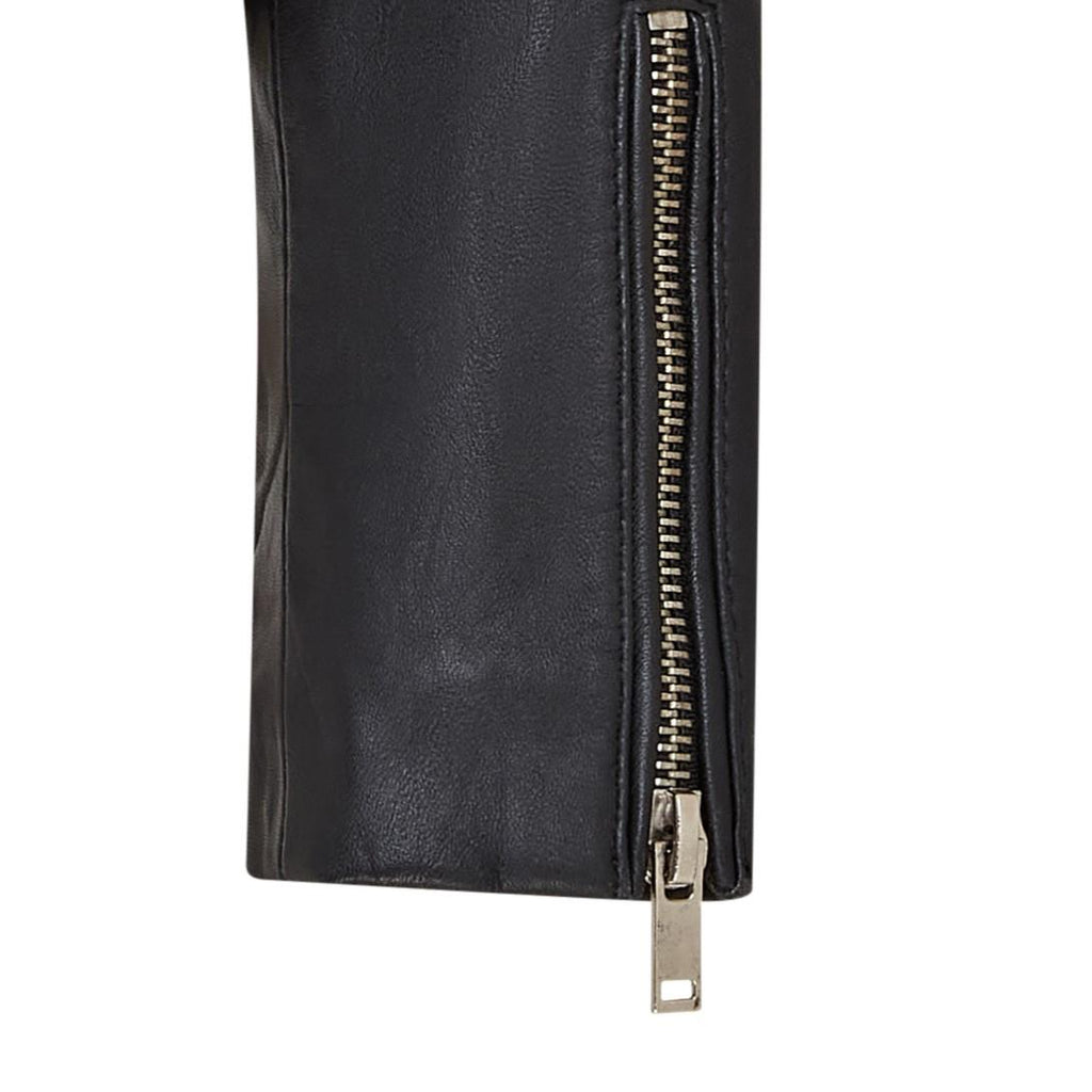 Womens Black Leather Brando Jacket - Chennai