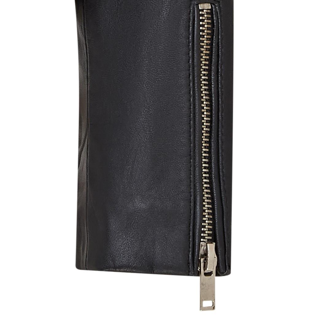 Womens Black Leather Brando Jacket - Chennai