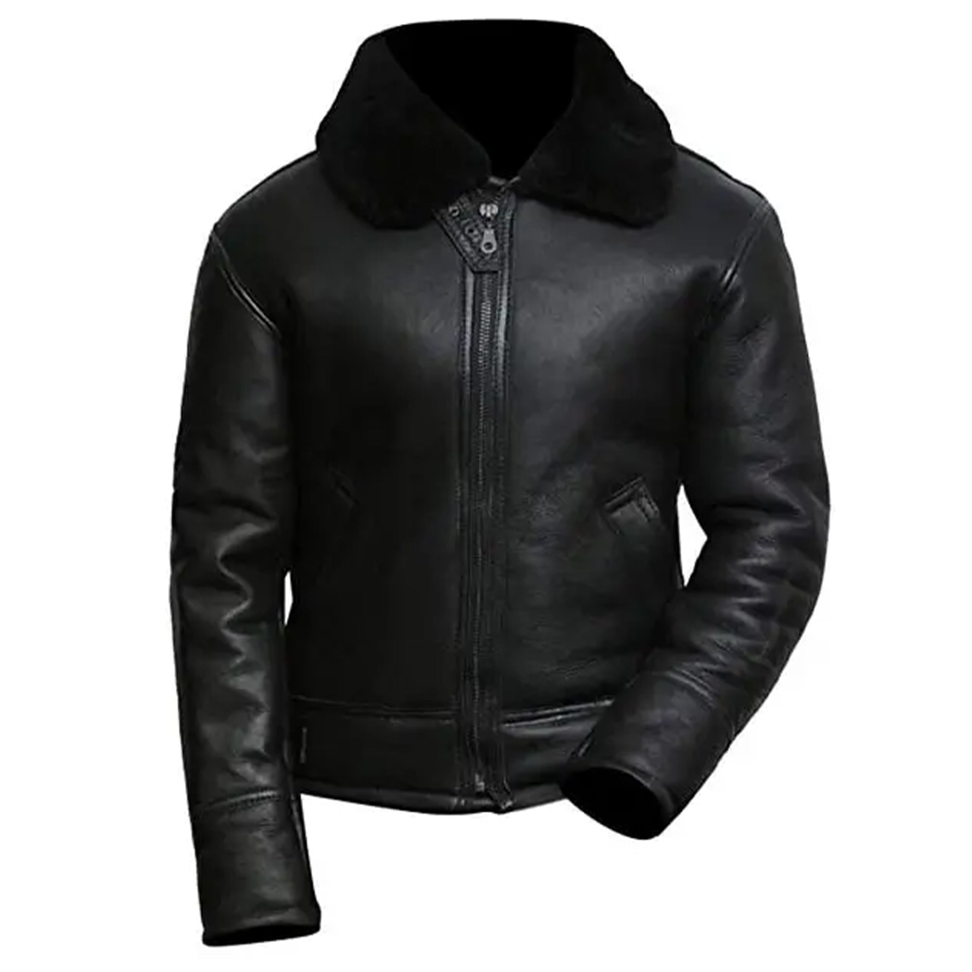 Men's B3 Aviator Shearling Sheepskin Leather Bomber Flying Jacket