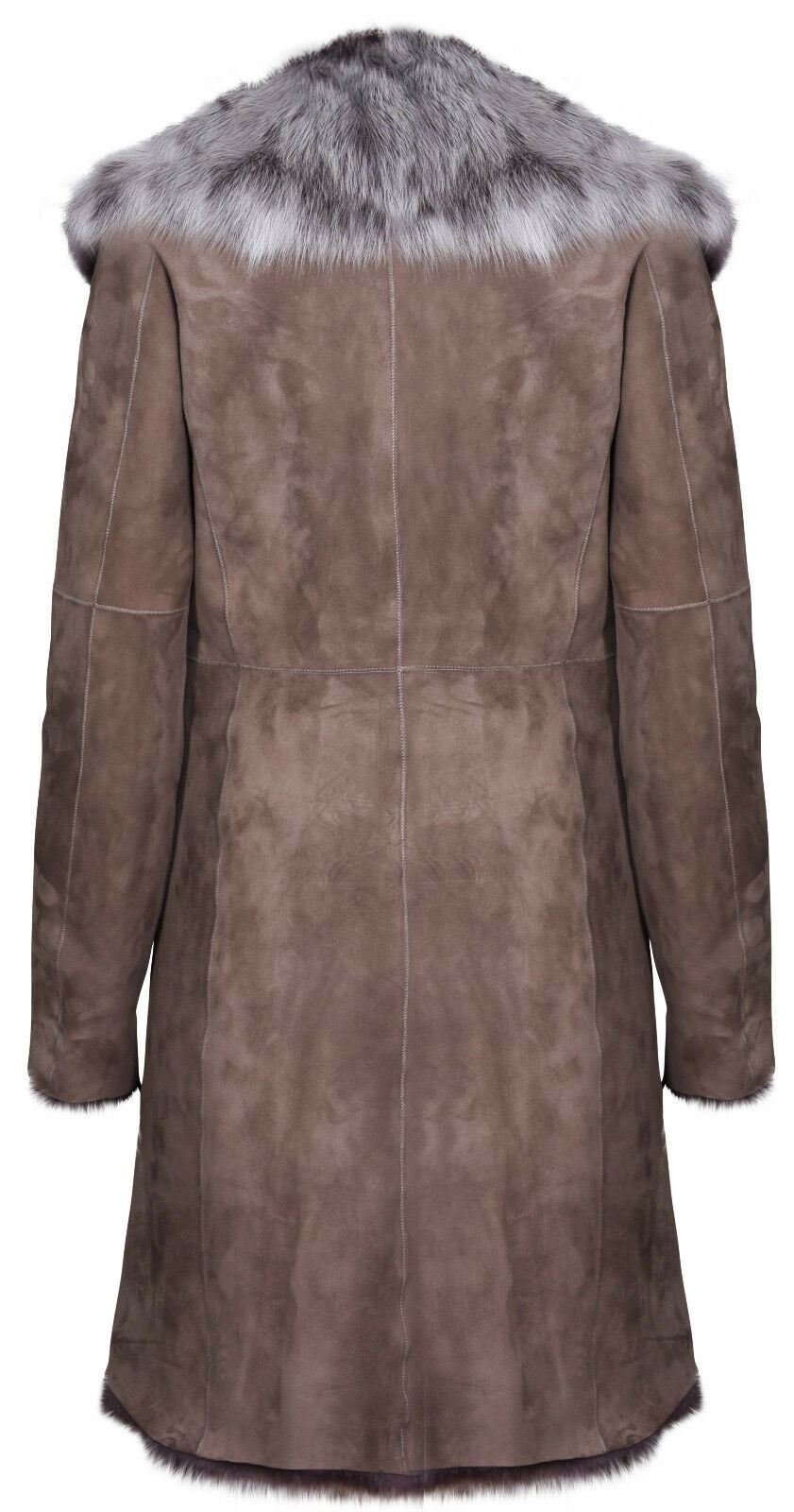 Womens Toscana Sheepskin Suede Trench Coat-Tbilisi