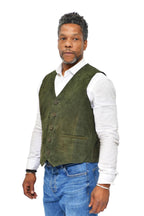 Mens Classic Goat Suede Leather Waistcoat-Norwich